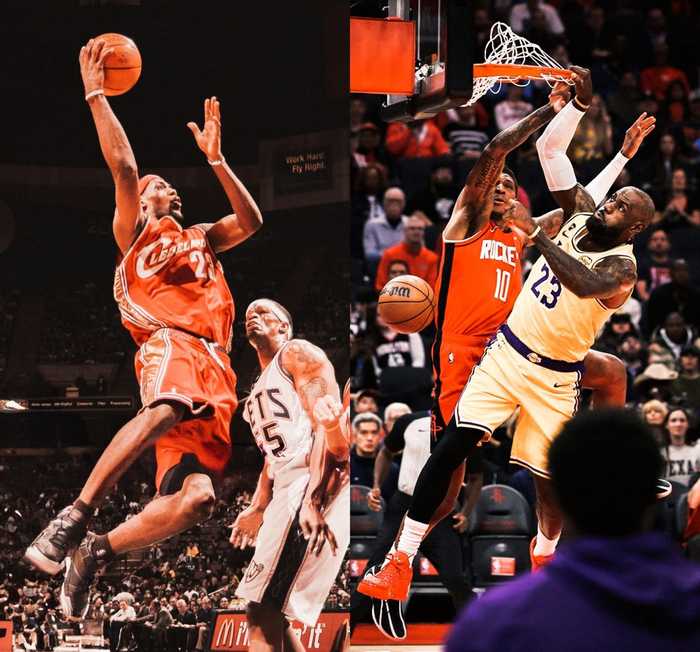 NBA罕见对阵父子球员，詹姆斯经历独特